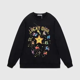 Dior New Long Sleeve Colorful Printed Round Neck Casual Top（15 styles)-2153  