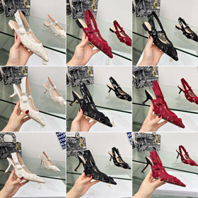 Dior embroidered flat shoes with bow and lace cutouts-5615  