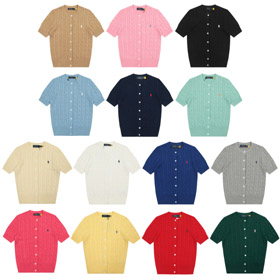 Polo Ralph Lauren cardigan with cable knit pattern T-shirt--6306  